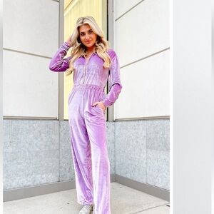 Fabletics Lilac Velour Jumpsuit